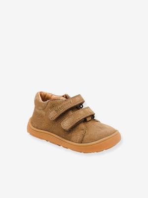 DEX barefoot leren baskets met klittenband voor kinderen van BISGAARD cappuccino