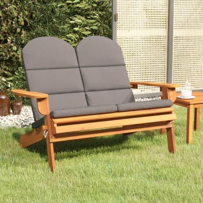 Tuinbank Adirondack met kussens 126 cm massief acaciahout Tuinbank Adirondack met kussens 126 cm massief acaciahout