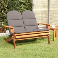 Tuinbank Adirondack met kussens 126 cm massief acaciahout - thumbnail