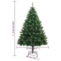 VidaXL Kunstkerstboom met scharnieren en standaard 150 cm - thumbnail