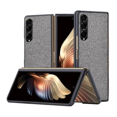 Lunso - Canvas cover hoes - Samsung Galaxy Z Fold3 - Grijs