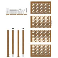 Poort met kruisontwerp 105x205 cm weervast staal - thumbnail