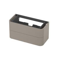 INK - Afgeronde Onderkast Gelakt 2 Laden Softclose met Gefreesd Front Tbv Grepen - 1000x450x520 Mm - Mat Creme Cotton - thumbnail