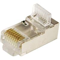 LogiLink CAT 5e RJ45-connectoren, afgeschermd, set van 100 stuks MP0004 Stekker, recht Aantal polen: 8P8C Zilver 100 stuk(s) - thumbnail
