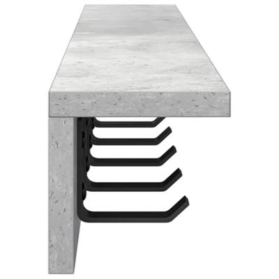 Wandgemonteerde kapstok Betongrijs 80 x 10.5 x 10.5 cm Wandgemonteerde kapstok Betongrijs 80 x 10.5 x 10.5 cm