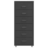 Ladeblok verrijdbaar 28x41x69 cm metaal antracietkleurig - thumbnail