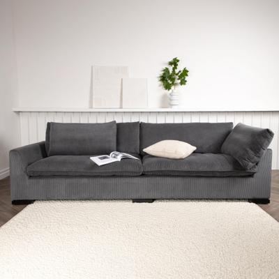 Nohr 3-zits Bank 'Latia' Rib, kleur Donkergrijs