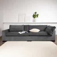 Nohr 3-zits Bank 'Latia' Rib, kleur Donkergrijs - thumbnail