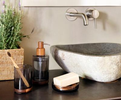 Zeepdispenser Andrea House ba73074 Grijs Kristal