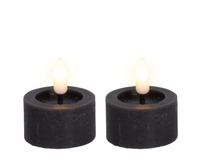 Lumineo ledtheelicht d4h5cm 2st grijs