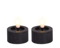 Lumineo ledtheelicht d4h5cm 2st grijs - thumbnail