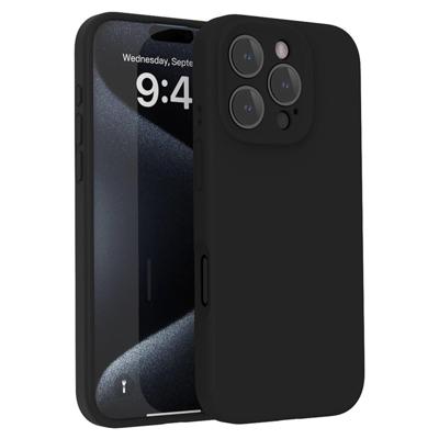 Lunso iPhone 16 Pro hoesje - Flexibel siliconen Backcover - Zwart Lunso iPhone 16 Pro hoesje - Flexibel siliconen Backcover - Zwart