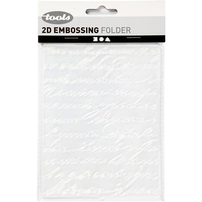 Creativ Company Embossing folder , woorden, afm 11x14 cm, dikte 2 mm, 1 stuk