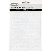 Creativ Company Embossing folder , woorden, afm 11x14 cm, dikte 2 mm, 1 stuk - thumbnail