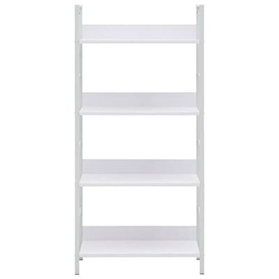 Boekenkast met 4 schappen 60x27,6x124,5 cm bewerkt hout wit - thumbnail