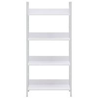 Boekenkast met 4 schappen 60x27,6x124,5 cm bewerkt hout wit - thumbnail