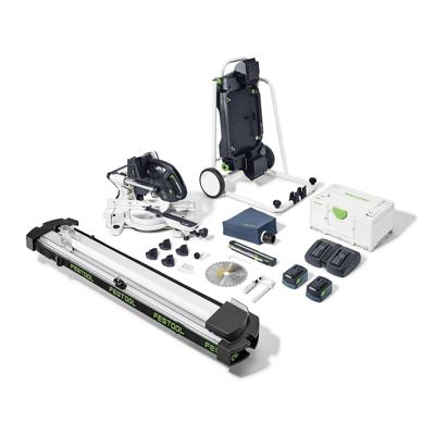 Festool KSC 60 EB 5,0 I-UG-Set Accu Afkortzaag KAPEX 216mm 18V 5.0Ah + Onderstel - 577958