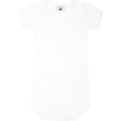 Set van 2 rompertjes met US-opening en korte mouwen in biokatoen PETIT BATEAU wit - thumbnail