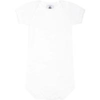 Set van 2 rompertjes met US-opening en korte mouwen in biokatoen PETIT BATEAU wit - thumbnail