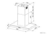 Franke TALE 905 I BK MATT/2 Schouwkap Zwart - thumbnail
