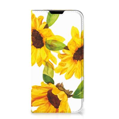 Smart Cover voor Apple iPhone 14 Plus Zonnebloemen Smart Cover voor Apple iPhone 14 Plus Zonnebloemen