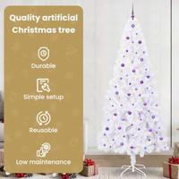 Kunstkerstboom met 300 LED Wit 240 cm PVC en staal - thumbnail