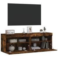 Tv-wandmeubels met LED 2 st 60x30x40 cm gerookt eikenkleurig - thumbnail