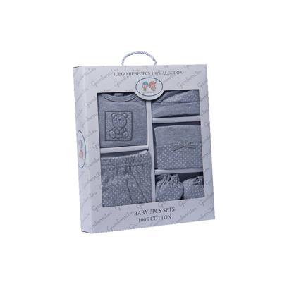 Gamberritos babykleding set beertje 5-delig grijs Gamberritos babykleding set beertje 5-delig grijs