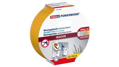 Montagetape tesa® Powerbond Indoor dubbelzijdig klevend 5mx38mm wit