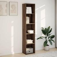 Boekenkast 40x30x189 cm bewerkt hout bruin eikenkleurig - thumbnail