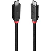 LINDY 37001 1 m USB4 240W type C kabel, 40 Gbit/s, Black Line - thumbnail