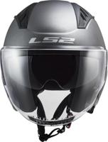 LS2 "of600 copter ii solid" jethelm helmet of600 copt. ii solid xl titanium - thumbnail