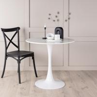 Nohr Ronde Bistrotafel 'Keywanda' 80cm, kleur wit - thumbnail