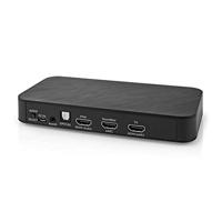 Nedis Digitale Audioconverter | 2-wegs | Input: DC Power / 1 x HDMI Input | Output: 1x 3,5 mm / 1x TosLink / 3x HDMI Output | Automatisch / Drukknop | - thumbnail