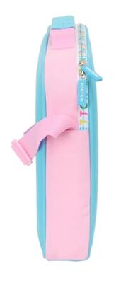 Schooltas Benetton Unique Roze Turkoois 38 x 28 x 6 cm