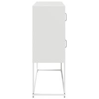 Dressoir 100,5x39x107 cm koudgewalst staal wit - thumbnail