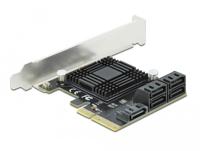 DeLOCK 5 port SATA PCI Express x4 Card Low Profile interface kaart - thumbnail