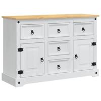 Opbergkisten met lade Wit 112 x 40 x 75 cm Massief grenenhout - thumbnail