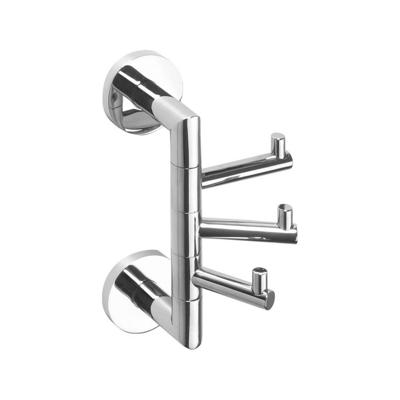 Drievoudige Handdoekhaak Sapho X-Round Draaibaar 10x19 cm Chroom Drievoudige Handdoekhaak Sapho X-Round Draaibaar 10x19 cm Chroom