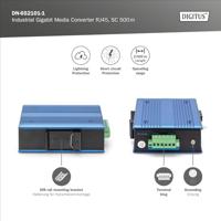 Digitus DN-652101-1 netwerk media converter 1000 Mbit/s 850 nm Multimode Zwart, Blauw - thumbnail