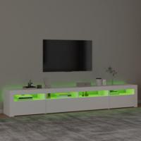 Tv-meubel met LED-verlichting 240x35x40 cm wit - thumbnail