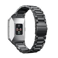 Fitbit Ionic - Schakelarmband Stainless Steel bandje - Zwart - thumbnail