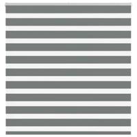 VidaXL Zebra rolgordijn 140x100 cm stofbreedte 135,9 cm donkergrijs - thumbnail