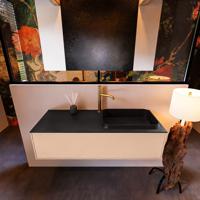 Badkamermeubelset Mondiaz Erin 120 cm met 1 Lade met RIDGE Wastafel Rechts Urban met 1 kraangat Greeploos Mat Rosee - thumbnail