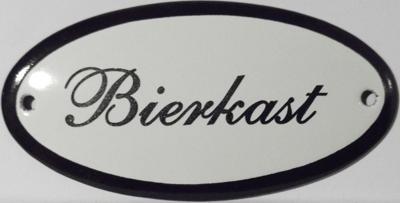 Emaille deurbord ovaal Bierkast Emaille deurbord ovaal Bierkast