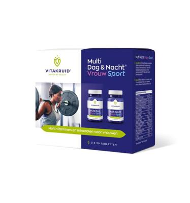 Vitakruid Multi Dag & Nacht Vrouw Sport 100% Vegan 2 x 30