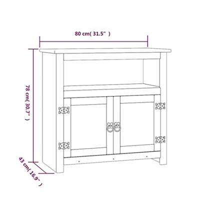 Tv-meubel Mexicaans grenenhout Corona-stijl 80x43x78 cm