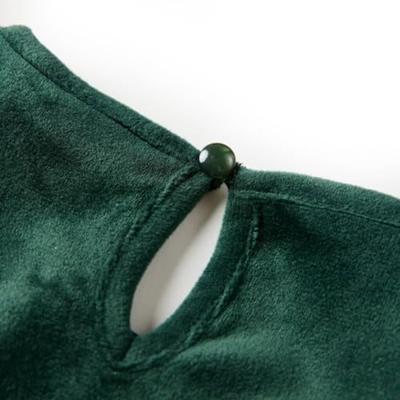 VidaXL Kinderblouse met ruches 104 donkergroen