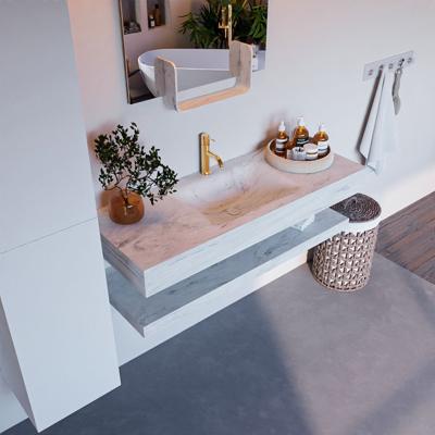 MONDIAZ ALAN-DLUX 120cm planchet Opalo. Vrijhangende wastafel CLOUD midden 1 kraangat, kleur Opalo. MONDIAZ ALAN-DLUX 120cm planchet Opalo. Vrijhangende wastafel CLOUD midden 1 kraangat, kleur Opalo.