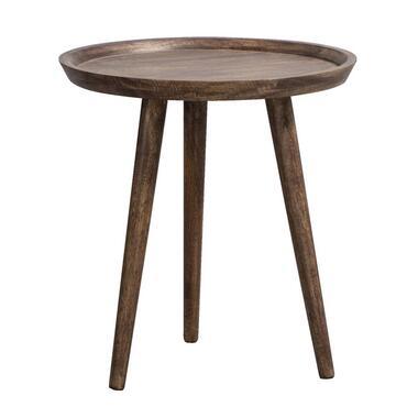 Bijzettafel Basel - walnoot - 48xØ45 cm